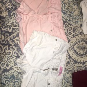 2 white and pink shorts from kohl’s